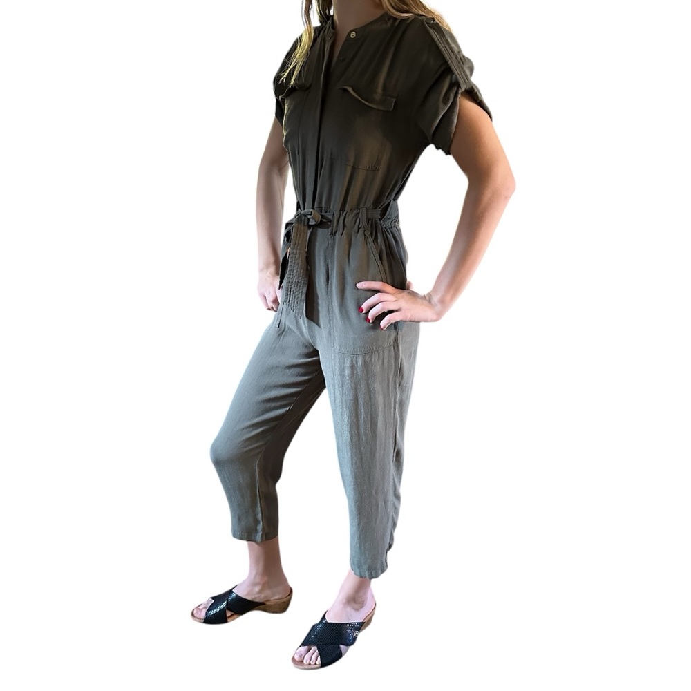 Calvin Klein Short Sleeve Waist Tie Womens Jumpsuit/Romper size 6